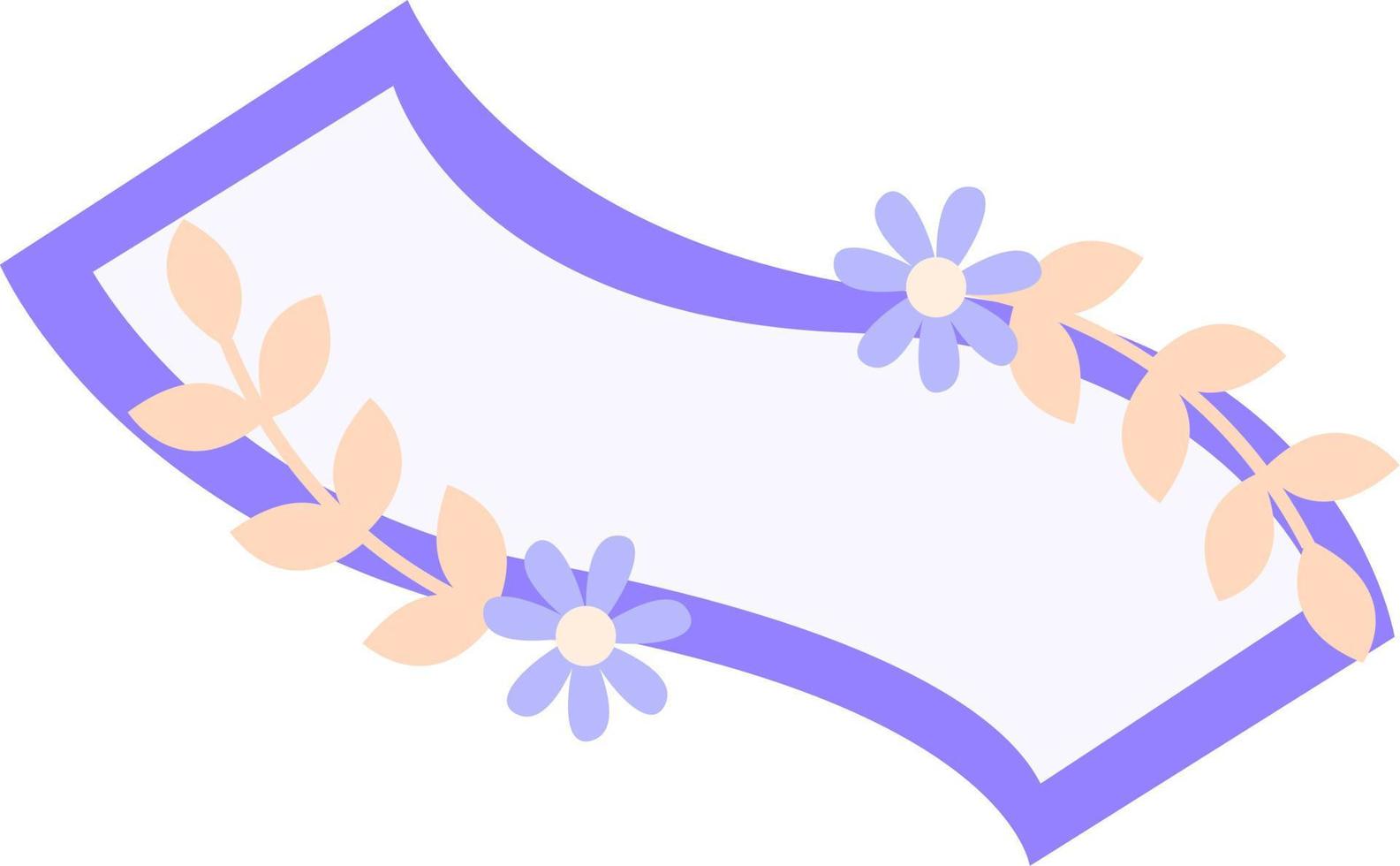 Cute Sajadah with Flowers Decoration Illustration vector