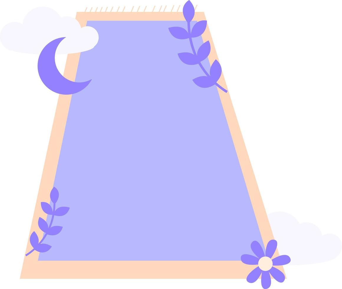 Cute Sajadah with Flowers Decoration Illustration vector