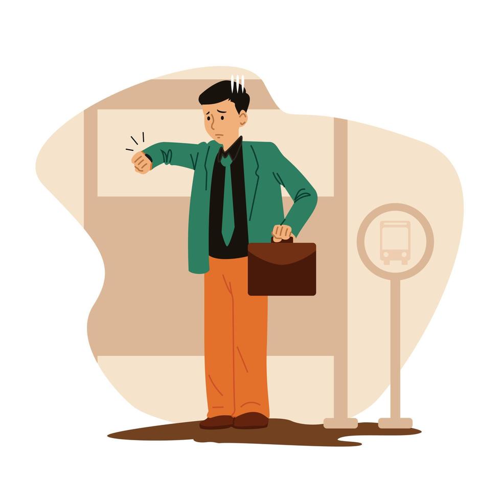 Late For Work vector