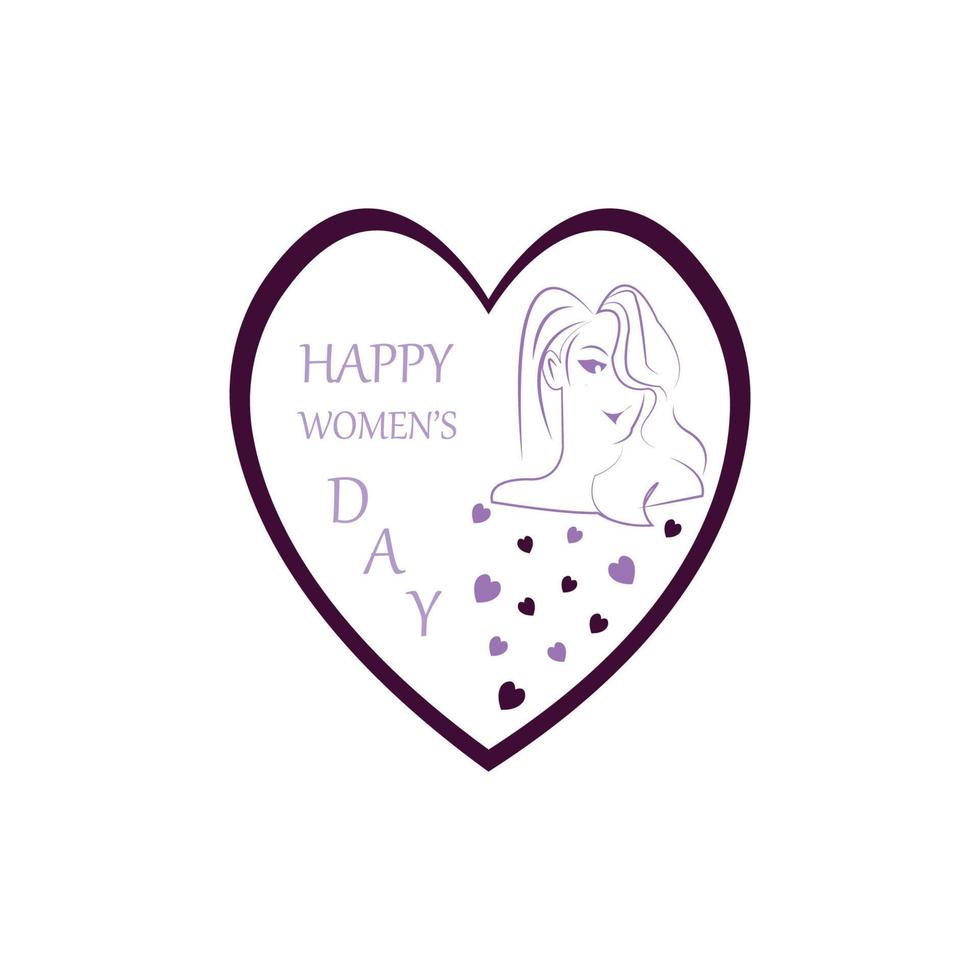 Happy International Women's Day  March 8 Design and greetings vector