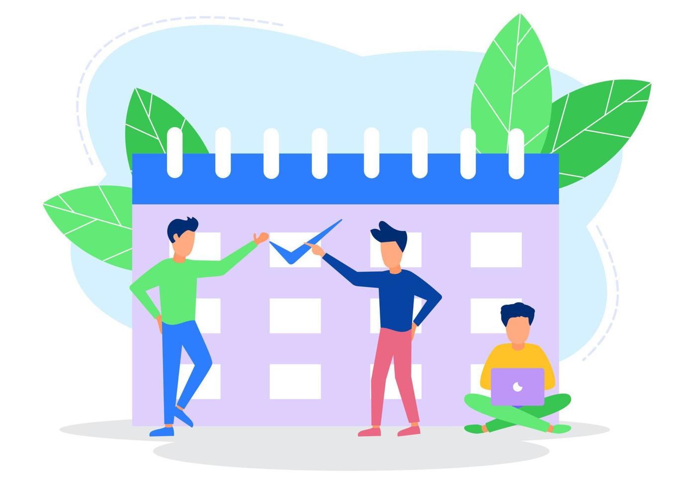 Illustration vector graphic cartoon character of schedule