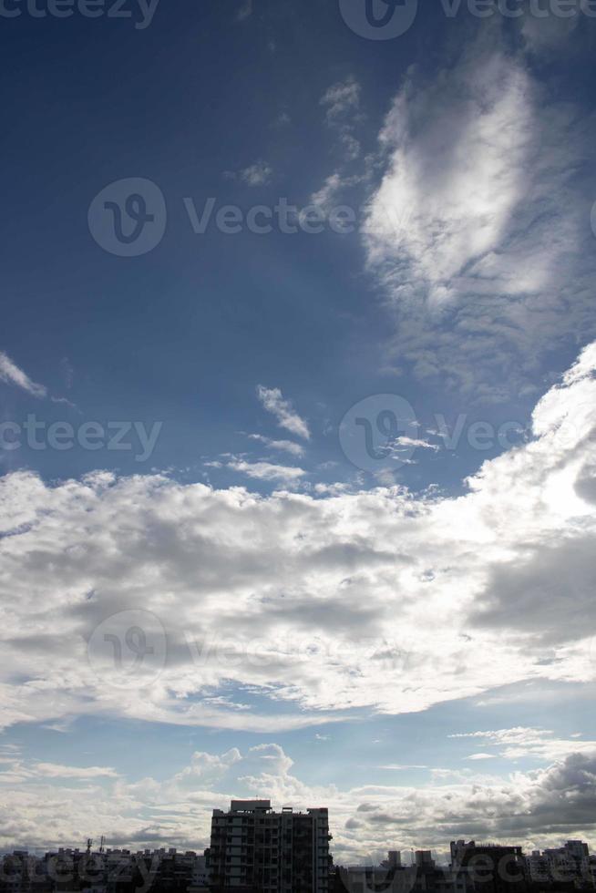 Summer blue sky cloud gradient light white background. Beauty clear cloudy in sunshine calm bright winter air bacground. Gloomy vivid cyan landscape in environment day horizon skyline view spring wind photo