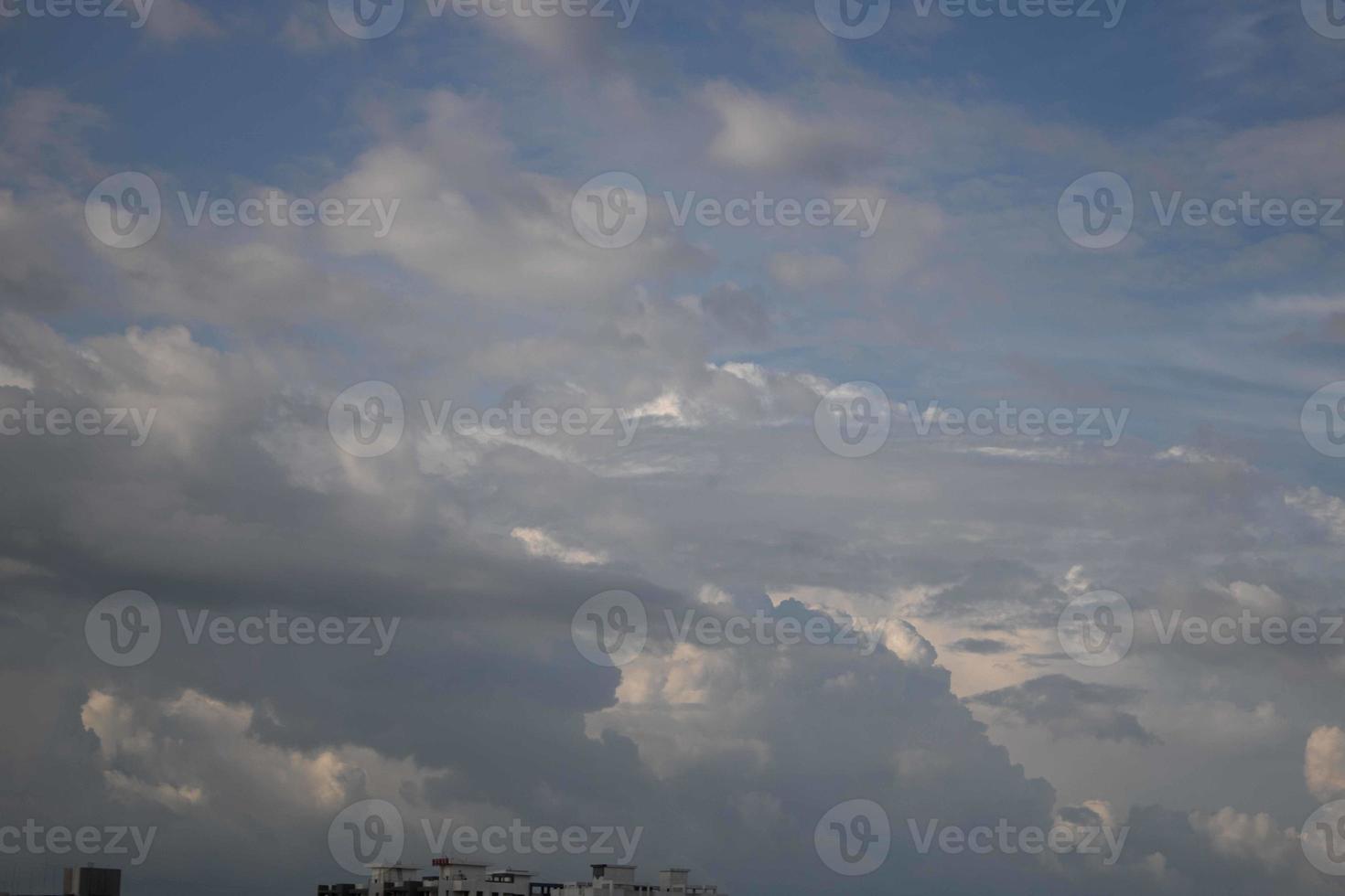 Summer blue sky cloud gradient light white background. Beauty clear cloudy in sunshine calm bright winter air bacground. Gloomy vivid cyan landscape in environment day horizon skyline view spring wind photo