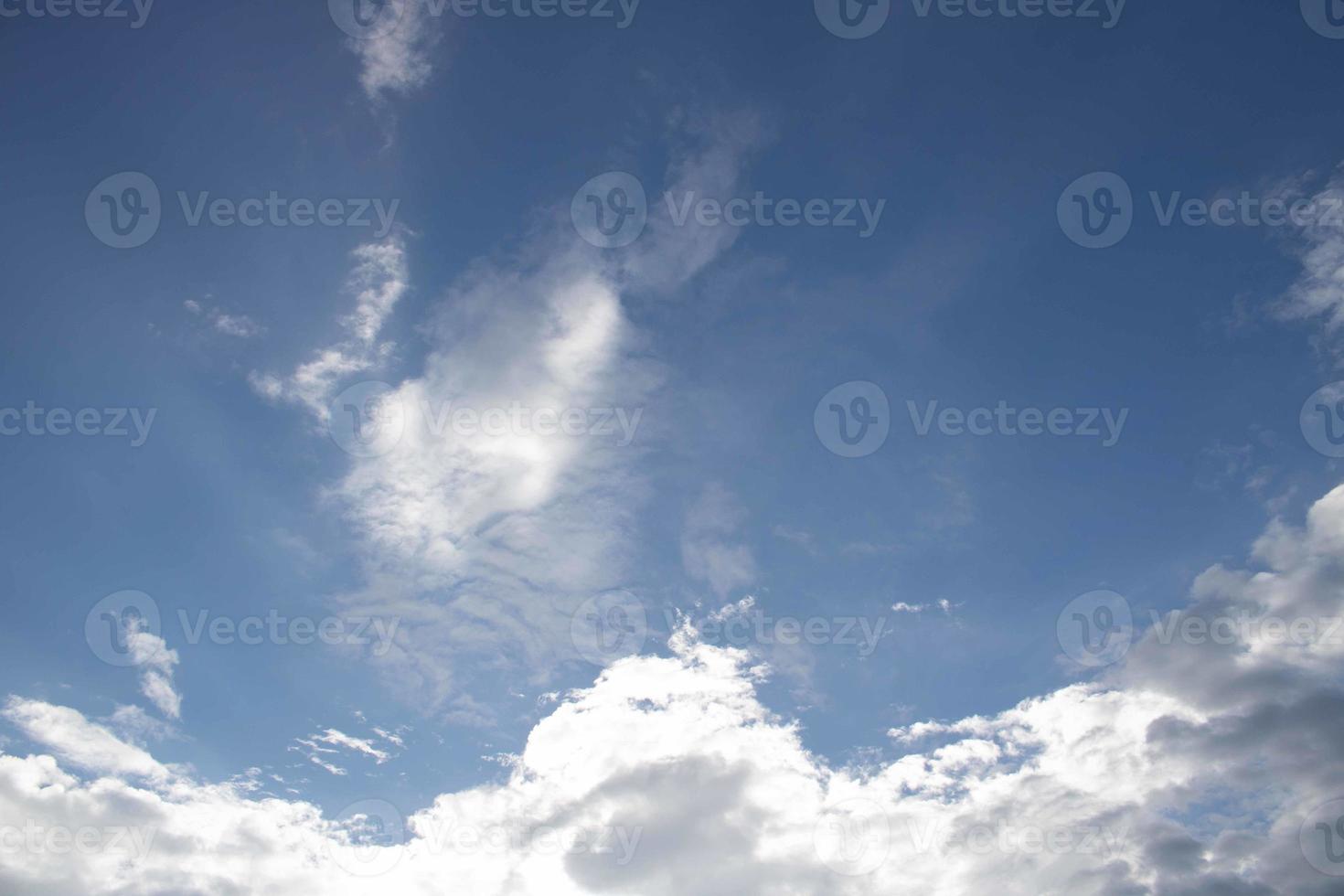 Summer blue sky cloud gradient light white background. Beauty clear cloudy in sunshine calm bright winter air bacground. Gloomy vivid cyan landscape in environment day horizon skyline view spring wind photo
