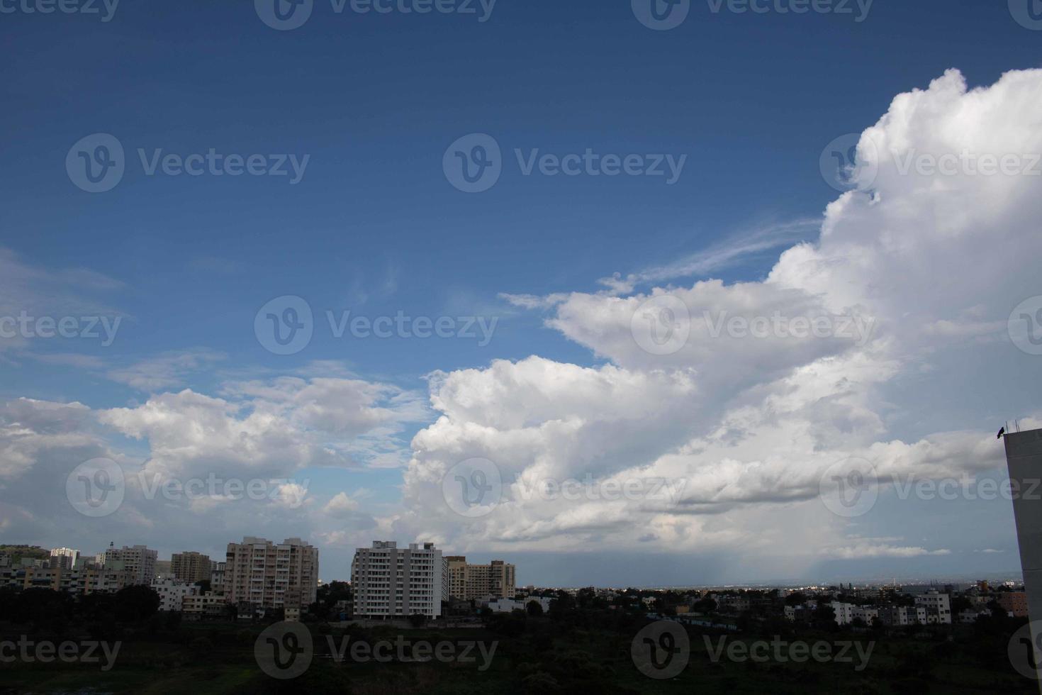 Summer blue sky cloud gradient light white background. Beauty clear cloudy in sunshine calm bright winter air bacground. Gloomy vivid cyan landscape in environment day horizon skyline view spring wind photo