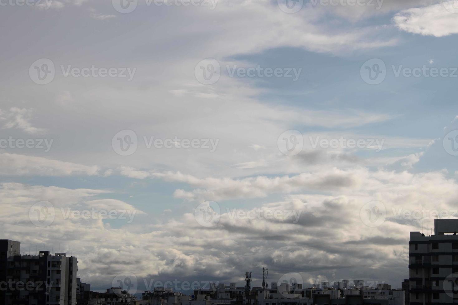Summer blue sky cloud gradient light white background. Beauty clear cloudy in sunshine calm bright winter air bacground. Gloomy vivid cyan landscape in environment day horizon skyline view spring wind photo