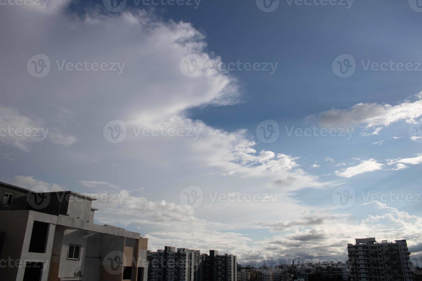 Summer blue sky cloud gradient light white background. Beauty clear cloudy in sunshine calm bright winter air bacground. Gloomy vivid cyan landscape in environment day horizon skyline view spring wind photo