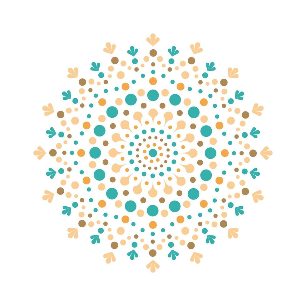 Dot painting meets mandalas. Aboriginal style of dot painting and power of mandala. Decorative flower vector