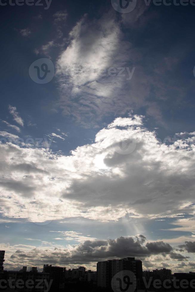 Air clouds in the blue sky. photo