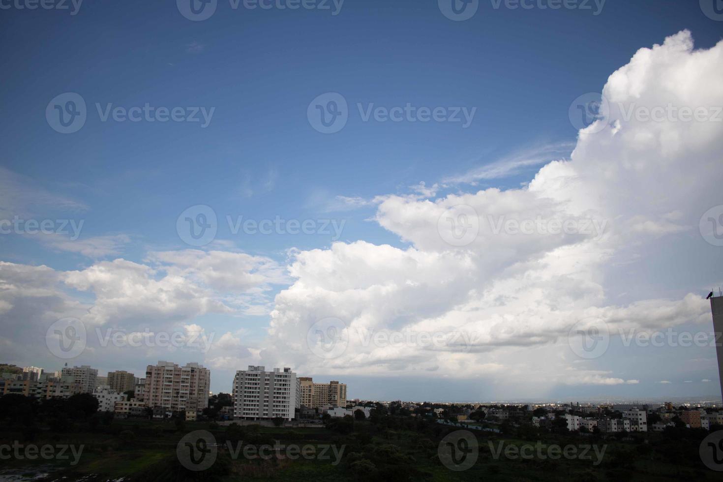 Summer blue sky cloud gradient light white background. Beauty clear cloudy in sunshine calm bright winter air bacground. Gloomy vivid cyan landscape in environment day horizon skyline view spring wind photo