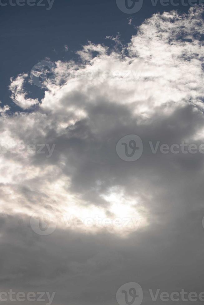 Summer blue sky cloud gradient light white background. Beauty clear cloudy in sunshine calm bright winter air bacground. Gloomy vivid cyan landscape in environment day horizon skyline view spring wind photo