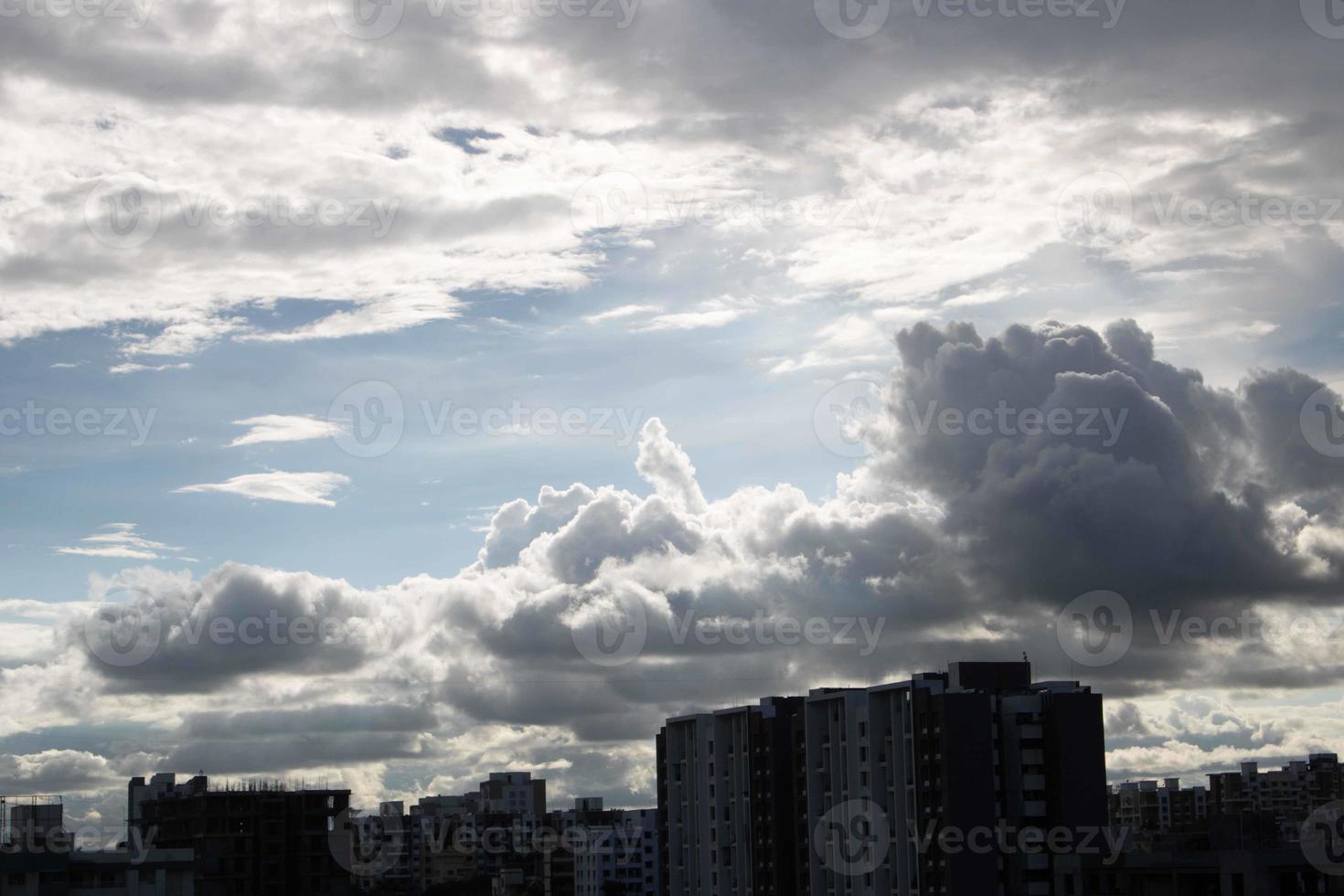 Summer blue sky cloud gradient light white background. Beauty clear cloudy in sunshine calm bright winter air bacground. Gloomy vivid cyan landscape in environment day horizon skyline view spring wind photo