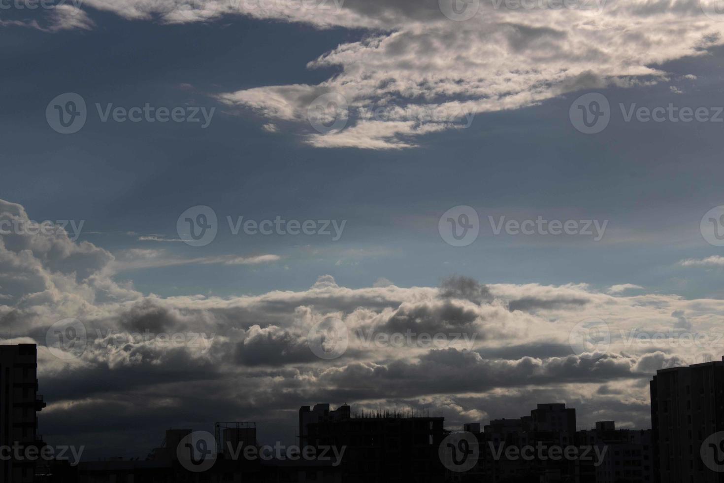 Summer blue sky cloud gradient light white background. Beauty clear cloudy in sunshine calm bright winter air bacground. Gloomy vivid cyan landscape in environment day horizon skyline view spring wind photo