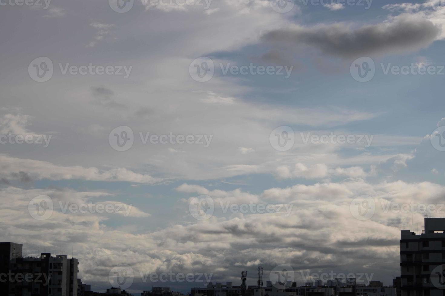 Summer blue sky cloud gradient light white background. Beauty clear cloudy in sunshine calm bright winter air bacground. Gloomy vivid cyan landscape in environment day horizon skyline view spring wind photo