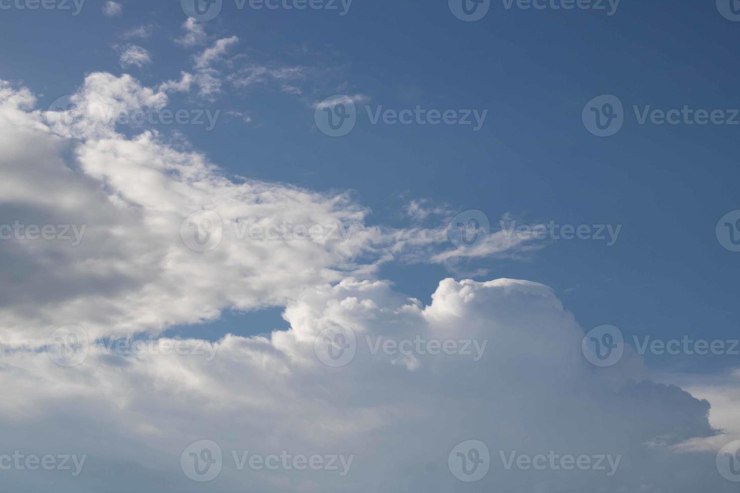 Summer blue sky cloud gradient light white background. Beauty clear cloudy in sunshine calm bright winter air bacground. Gloomy vivid cyan landscape in environment day horizon skyline view spring wind photo