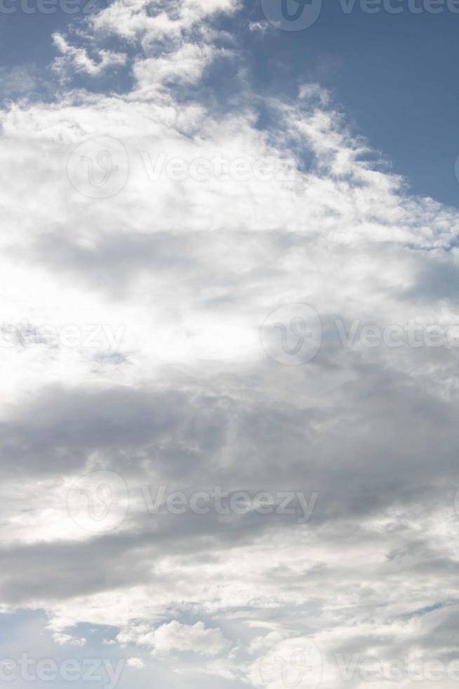 Summer blue sky cloud gradient light white background. Beauty clear cloudy in sunshine calm bright winter air bacground. Gloomy vivid cyan landscape in environment day horizon skyline view spring wind photo