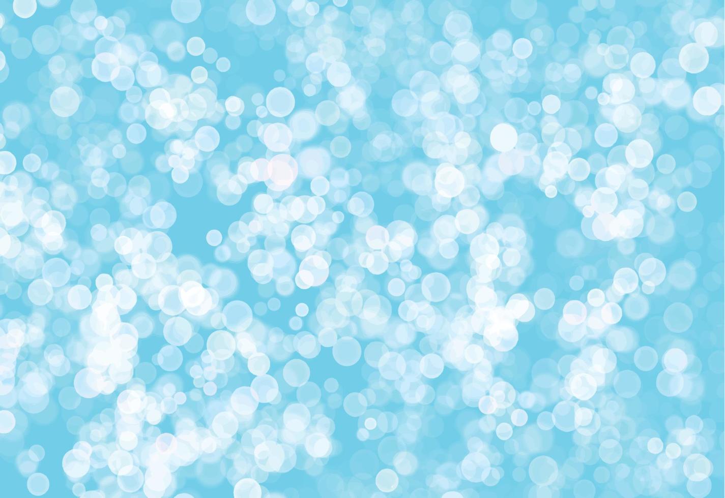 Blue abstract background with sparkles circles. Glare of light vector