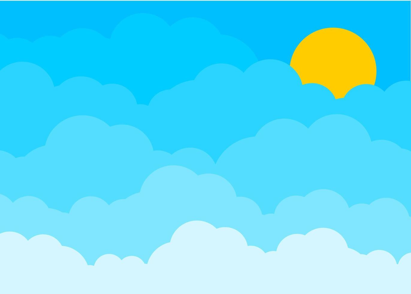 blue sky cloud illustration vector design