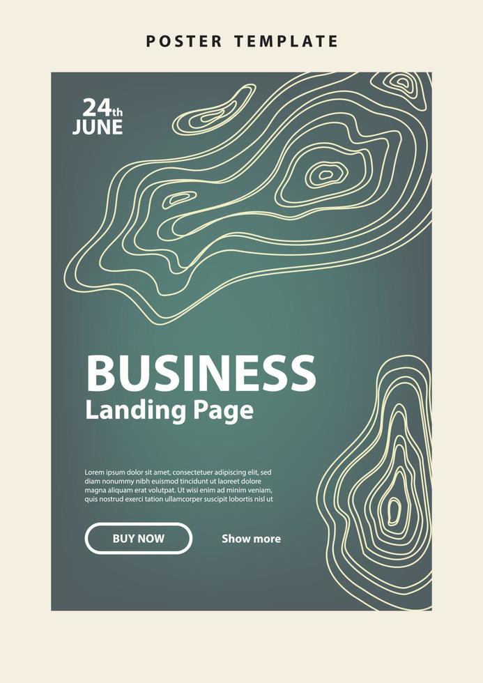 landing page template website presentation digital marketing flat design startup event business set vector