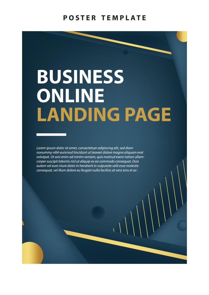 landing page template website presentation digital marketing flat design startup event business set vector