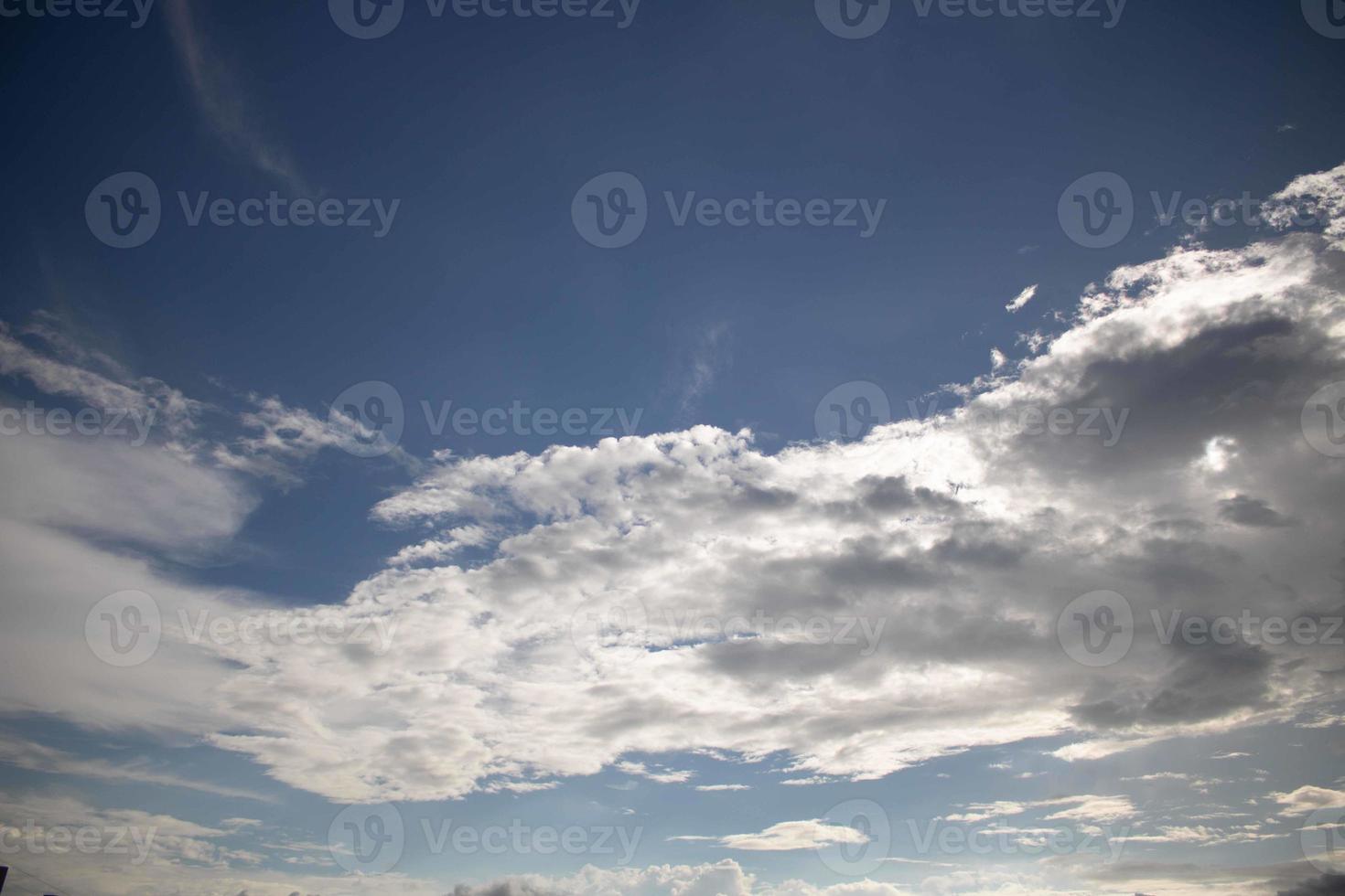 Summer blue sky cloud gradient light white background. Beauty clear cloudy in sunshine calm bright winter air bacground. Gloomy vivid cyan landscape in environment day horizon skyline view spring wind photo