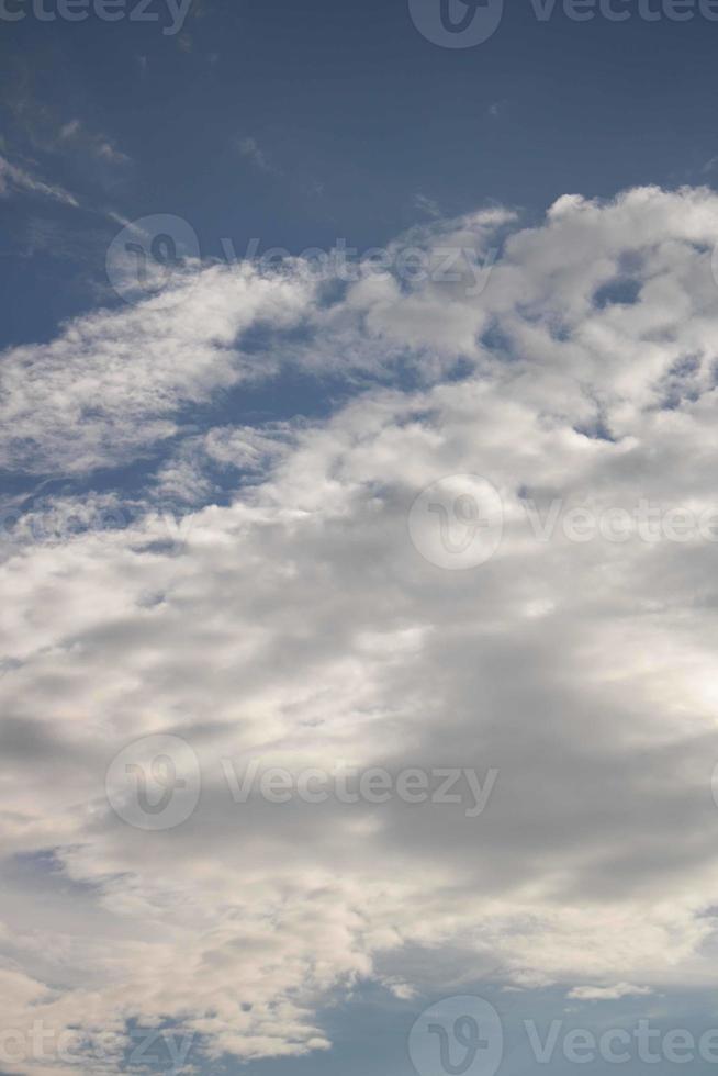 Summer blue sky cloud gradient light white background. Beauty clear cloudy in sunshine calm bright winter air bacground. Gloomy vivid cyan landscape in environment day horizon skyline view spring wind photo