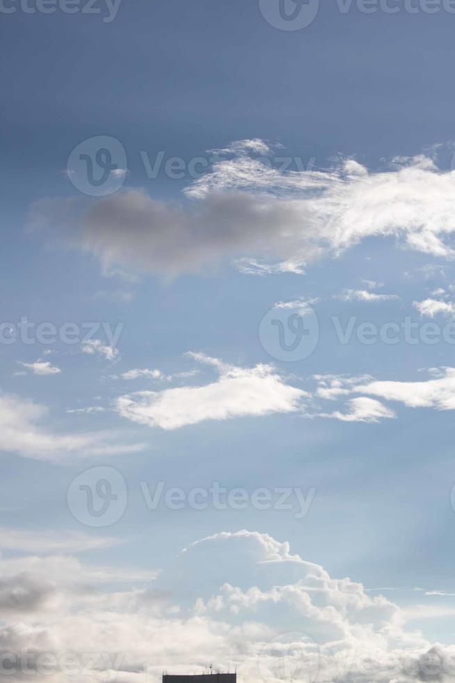 Summer blue sky cloud gradient light white background. Beauty clear cloudy in sunshine calm bright winter air bacground. Gloomy vivid cyan landscape in environment day horizon skyline view spring wind photo