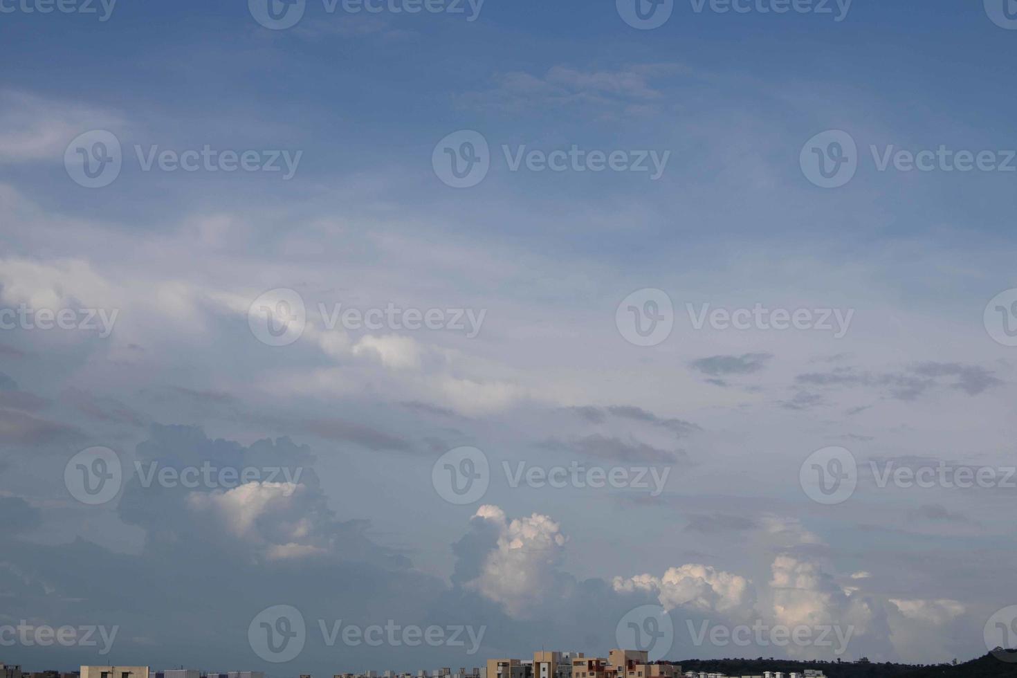 Summer blue sky cloud gradient light white background. Beauty clear cloudy in sunshine calm bright winter air bacground. Gloomy vivid cyan landscape in environment day horizon skyline view spring wind photo