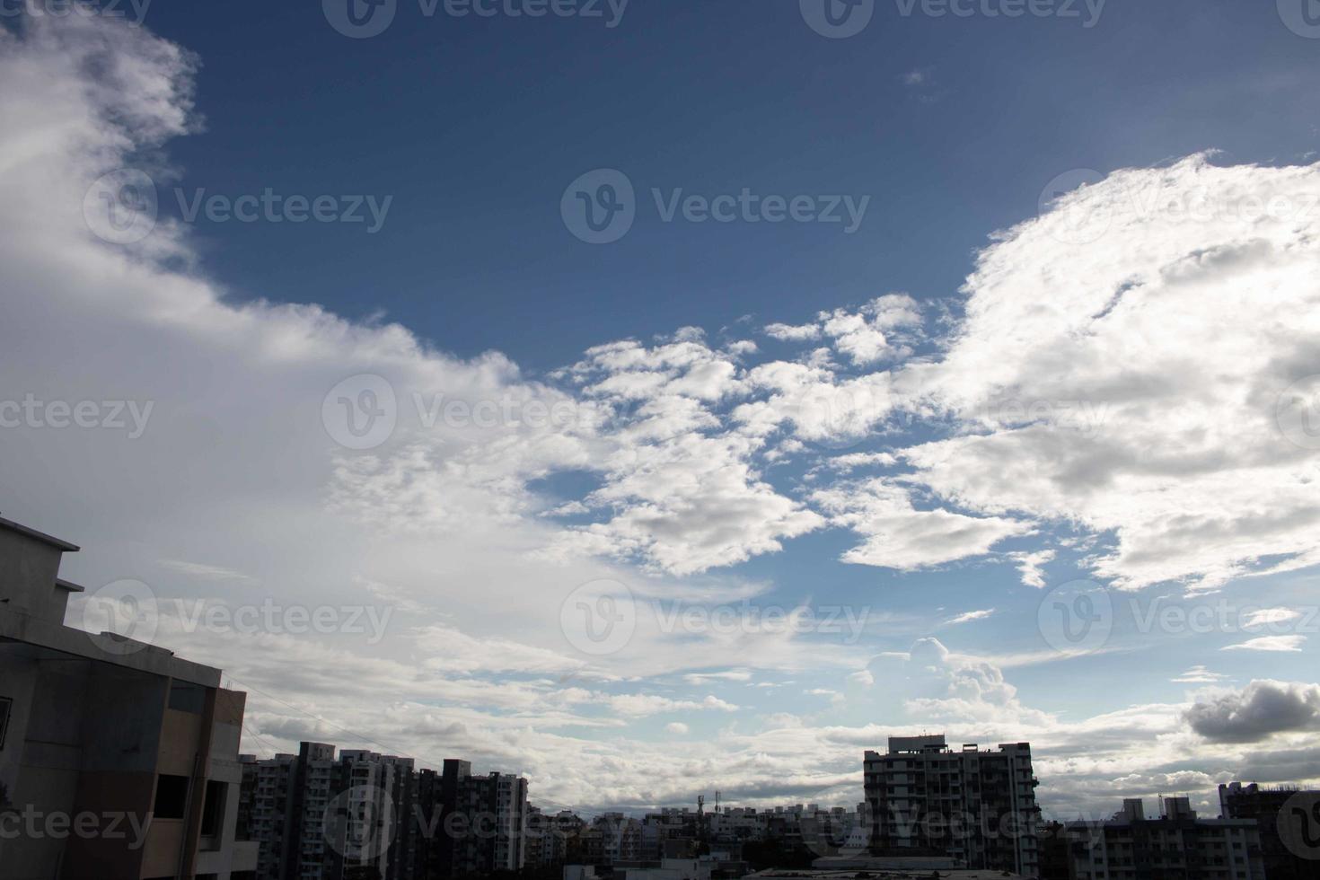 Summer blue sky cloud gradient light white background. Beauty clear cloudy in sunshine calm bright winter air bacground. Gloomy vivid cyan landscape in environment day horizon skyline view spring wind photo