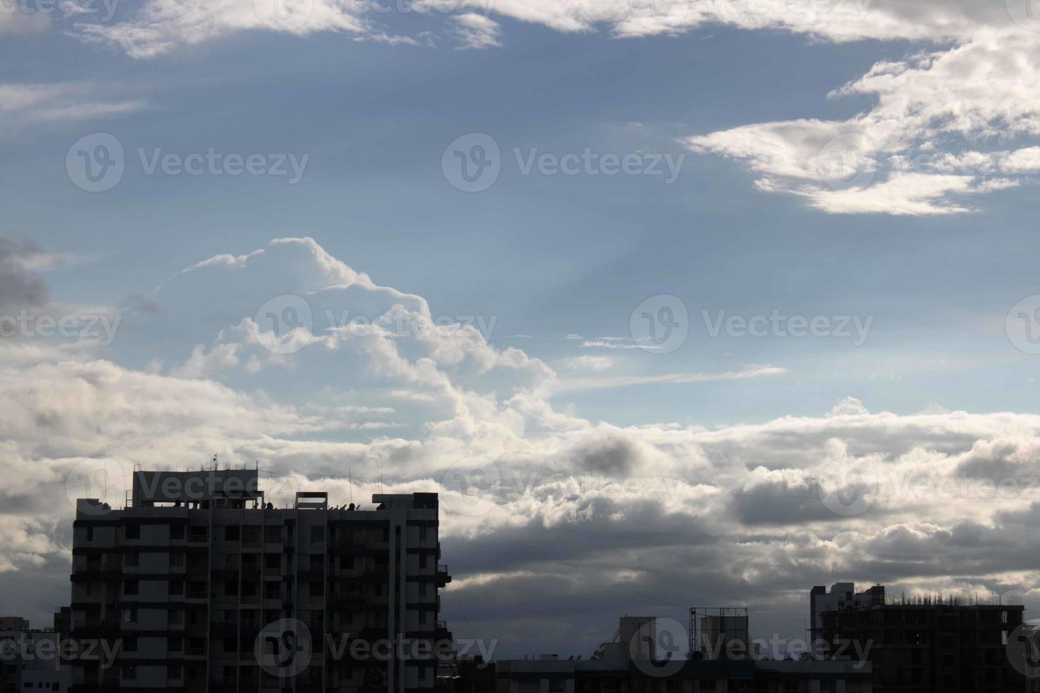 Summer blue sky cloud gradient light white background. Beauty clear cloudy in sunshine calm bright winter air bacground. Gloomy vivid cyan landscape in environment day horizon skyline view spring wind photo