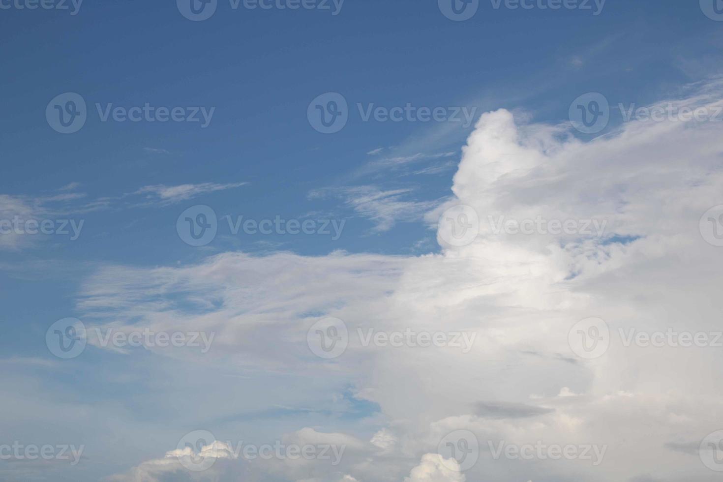 Summer blue sky cloud gradient light white background. Beauty clear cloudy in sunshine calm bright winter air bacground. Gloomy vivid cyan landscape in environment day horizon skyline view spring wind photo