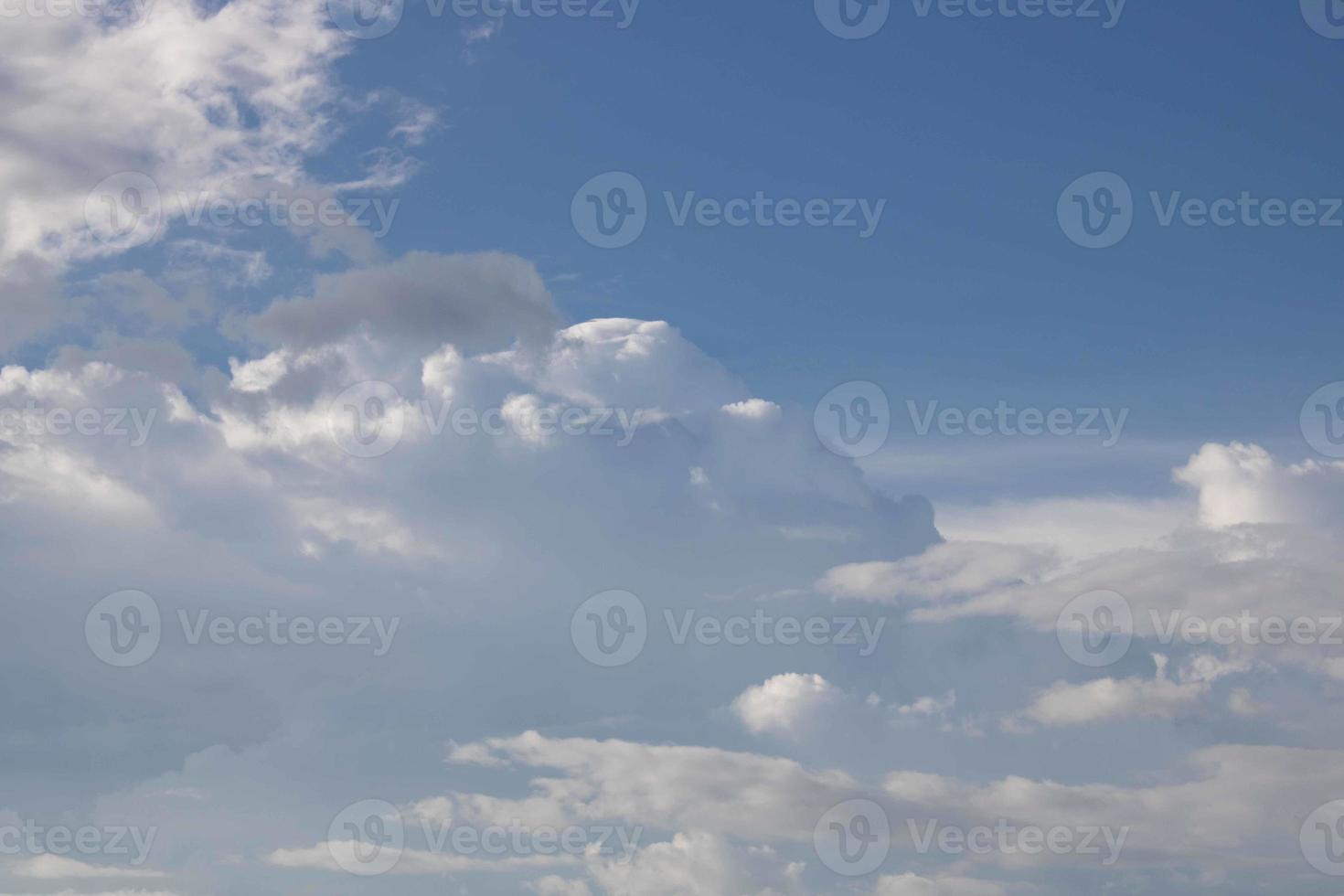 Summer blue sky cloud gradient light white background. Beauty clear cloudy in sunshine calm bright winter air bacground. Gloomy vivid cyan landscape in environment day horizon skyline view spring wind photo