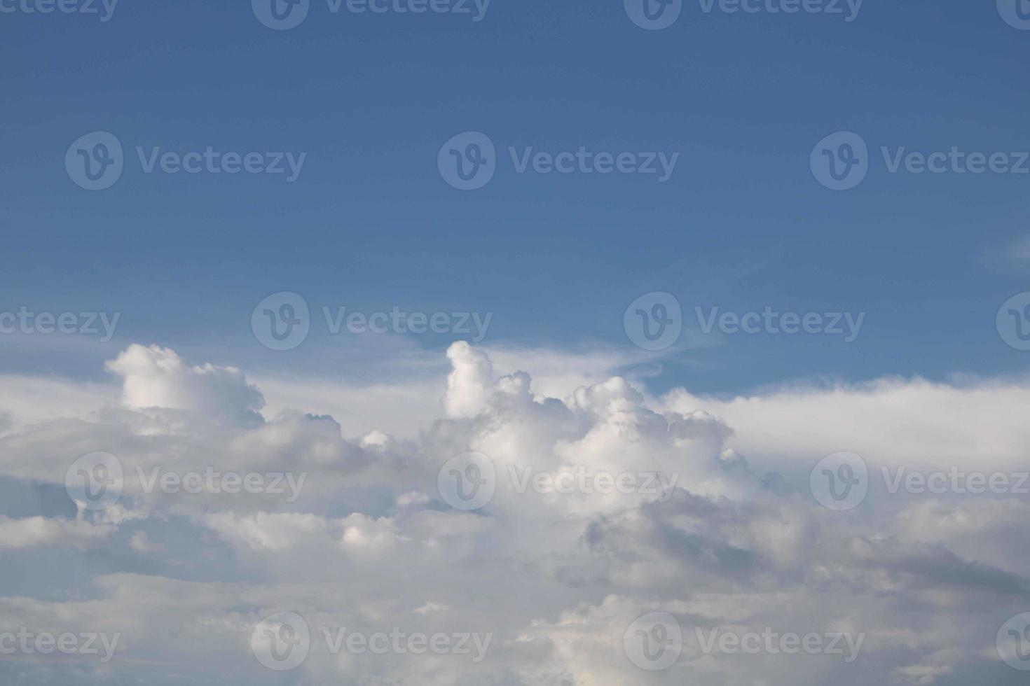 Summer blue sky cloud gradient light white background. Beauty clear cloudy in sunshine calm bright winter air bacground. Gloomy vivid cyan landscape in environment day horizon skyline view spring wind photo