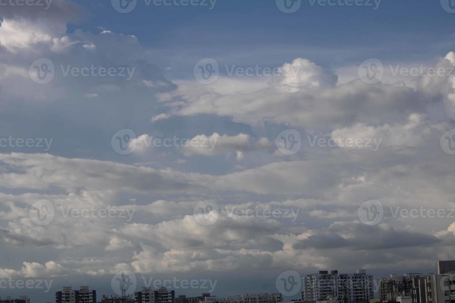 Summer blue sky cloud gradient light white background. Beauty clear cloudy in sunshine calm bright winter air bacground. Gloomy vivid cyan landscape in environment day horizon skyline view spring wind photo
