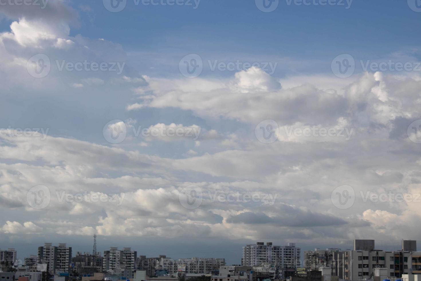 Summer blue sky cloud gradient light white background. Beauty clear cloudy in sunshine calm bright winter air bacground. Gloomy vivid cyan landscape in environment day horizon skyline view spring wind photo