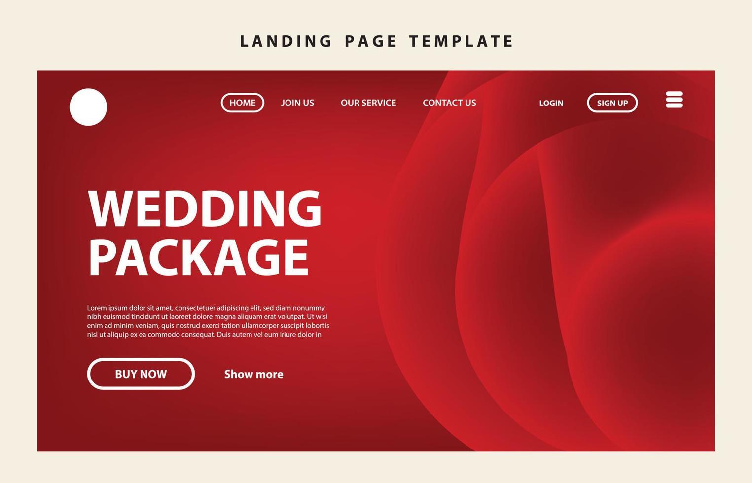 landing page template website presentation digital marketing flat design startup event wedding vector