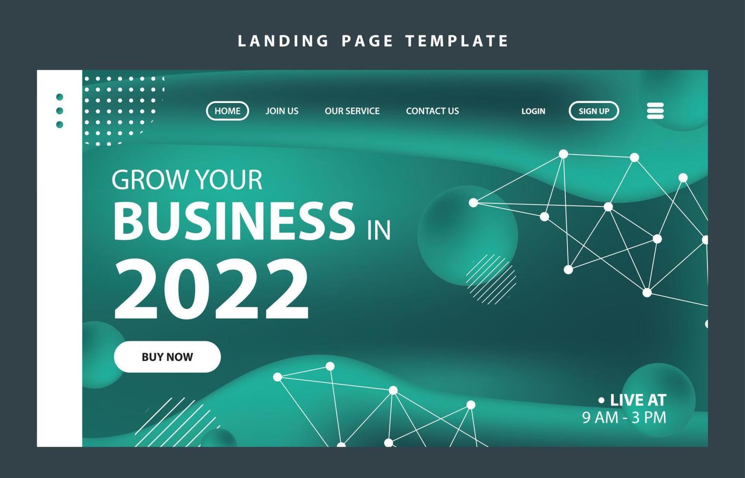 landing page template website presentation digital marketing flat design startup event business set vector
