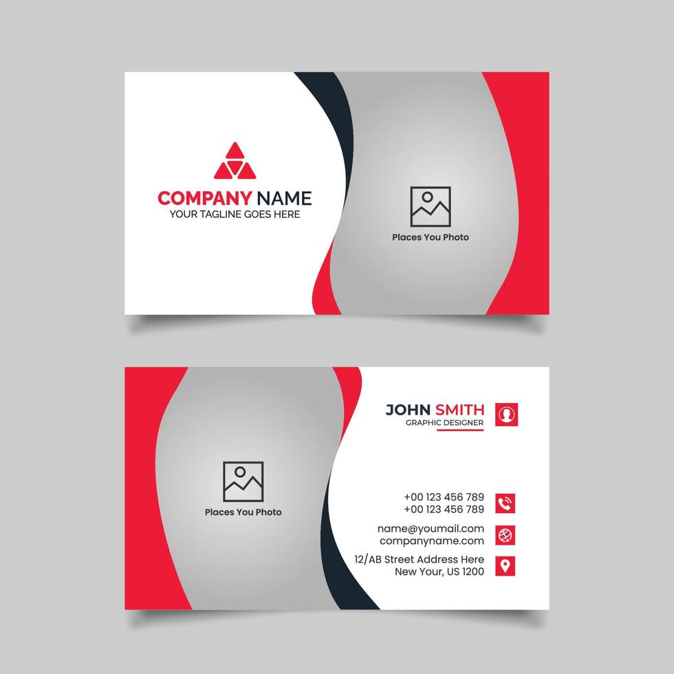 Abstract style business card template design vector