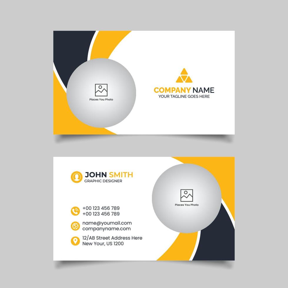 Modern business card design template vector