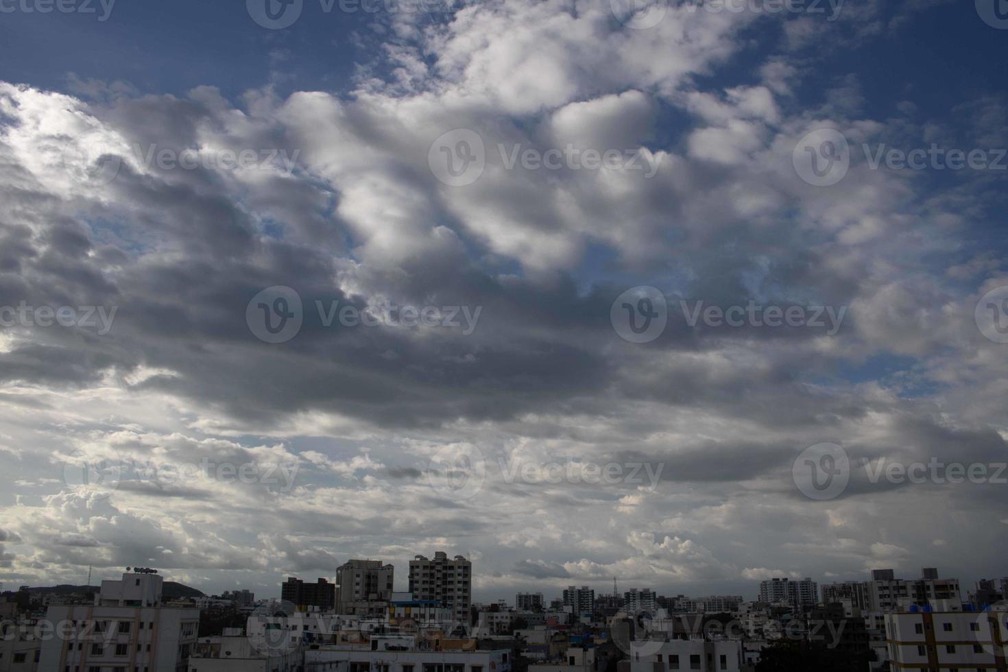 Summer blue sky cloud gradient light white background. Beauty clear cloudy in sunshine calm bright winter air bacground. Gloomy vivid cyan landscape in environment day horizon skyline view spring wind photo