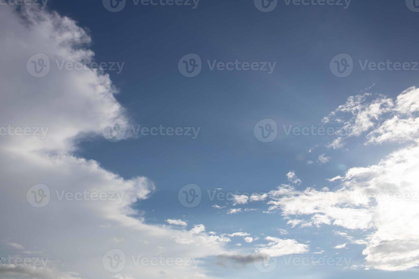 Summer blue sky cloud gradient light white background. Beauty clear cloudy in sunshine calm bright winter air bacground. Gloomy vivid cyan landscape in environment day horizon skyline view spring wind photo