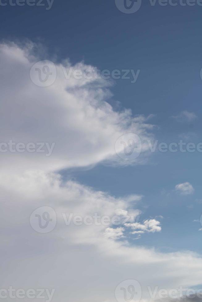 Summer blue sky cloud gradient light white background. Beauty clear cloudy in sunshine calm bright winter air bacground. Gloomy vivid cyan landscape in environment day horizon skyline view spring wind photo
