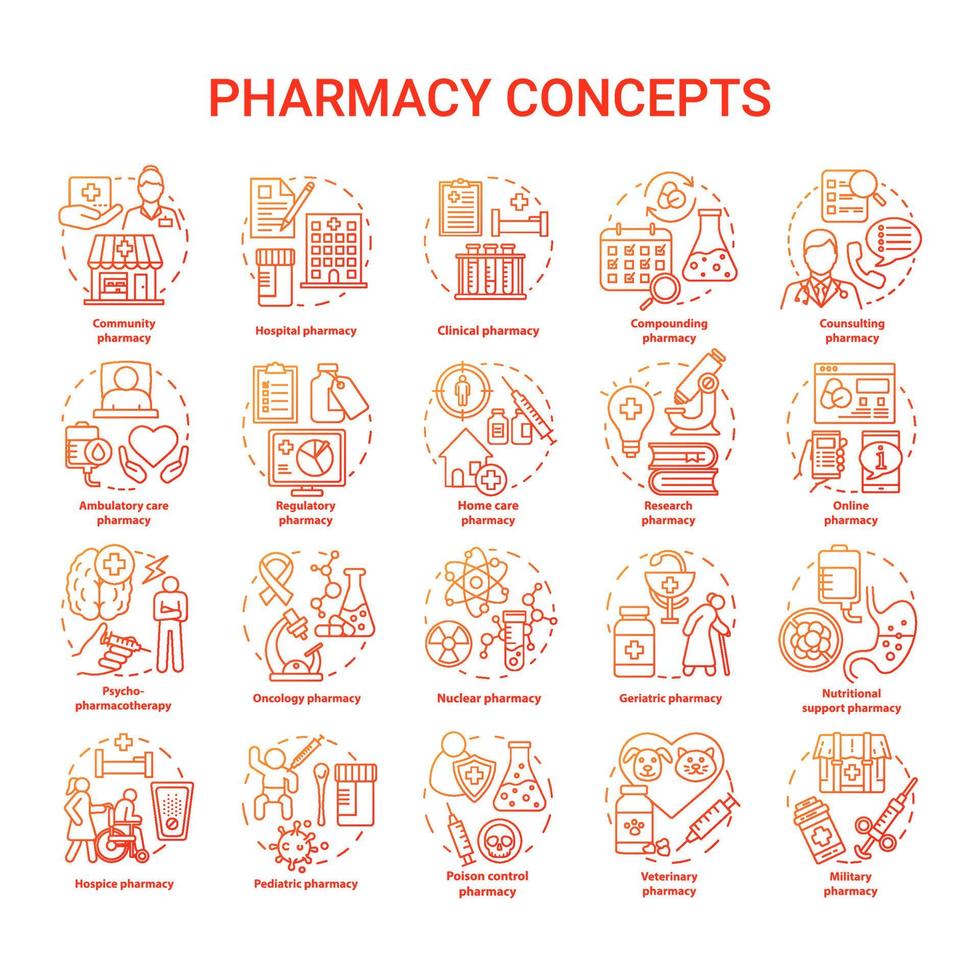 Pharmacy concept icons set. Regulatory, scheduled medication and prescription drugs idea thin line illustrations. Online medicine consultation. Vector isolated outline drawings