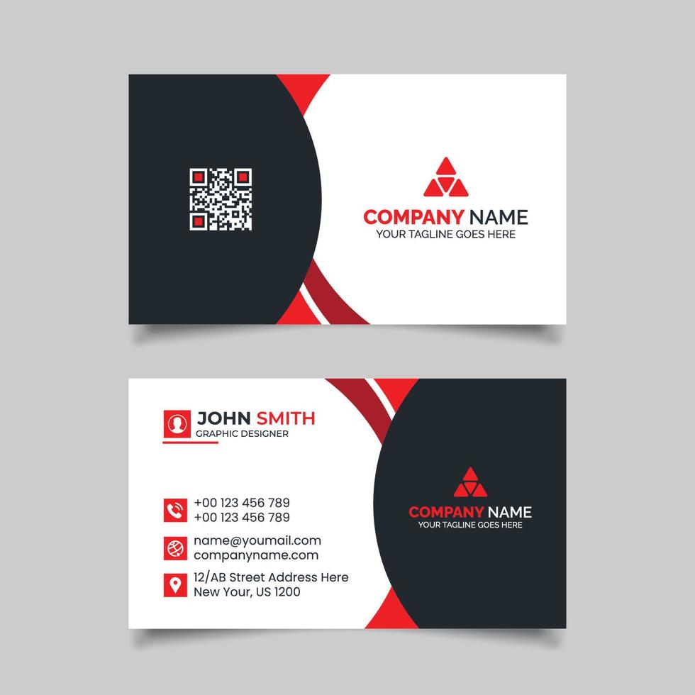 Abstract style business card template design vector