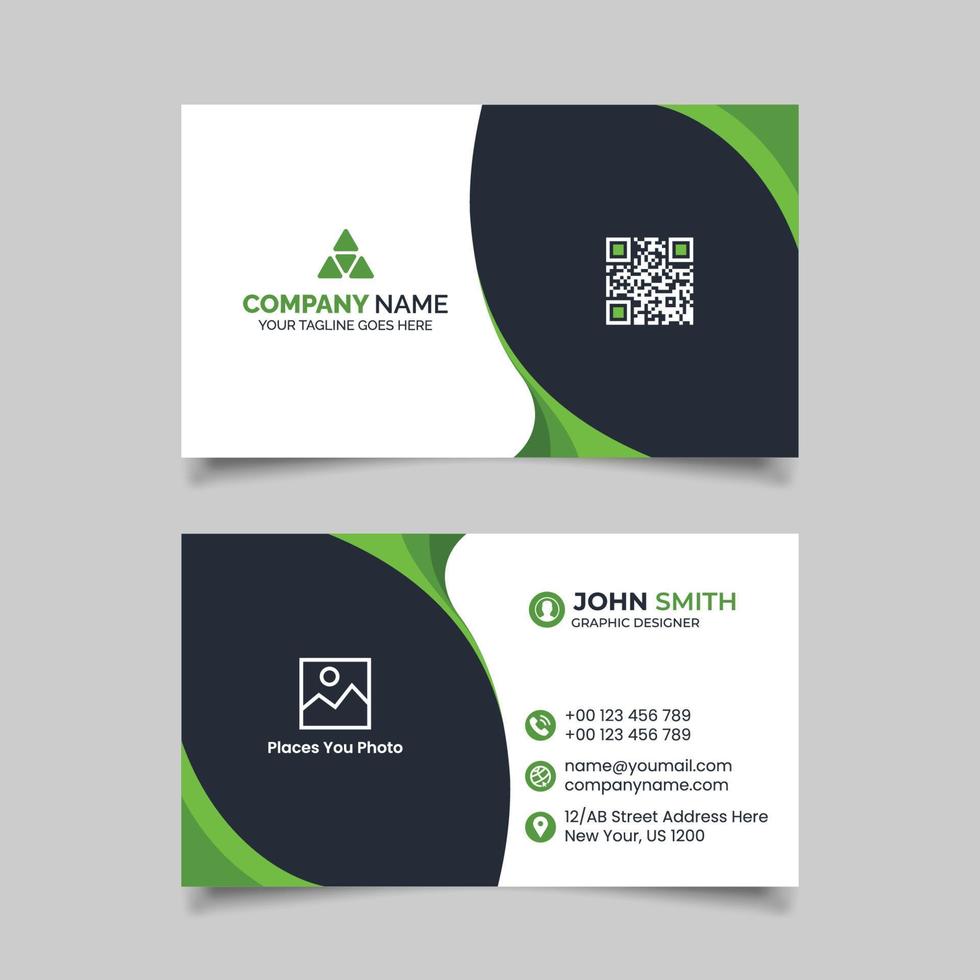 Abstract style business card template design vector
