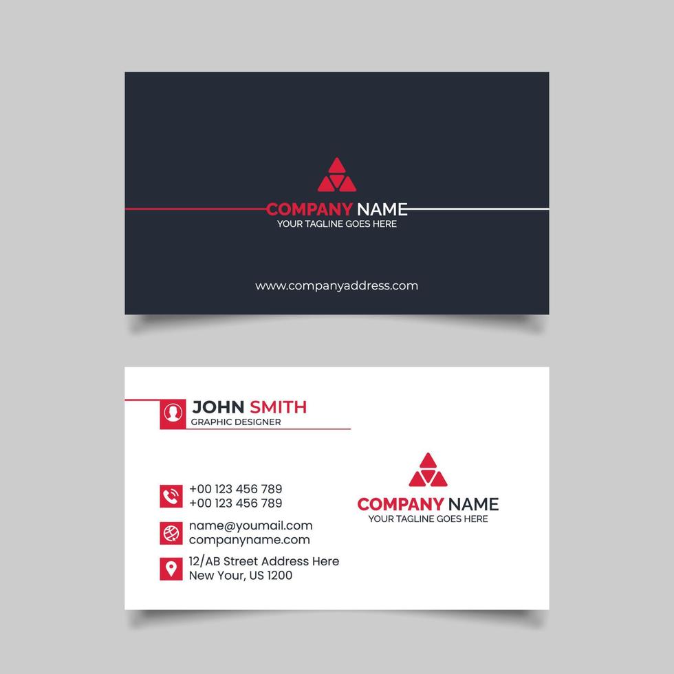 Creative business card template design vector