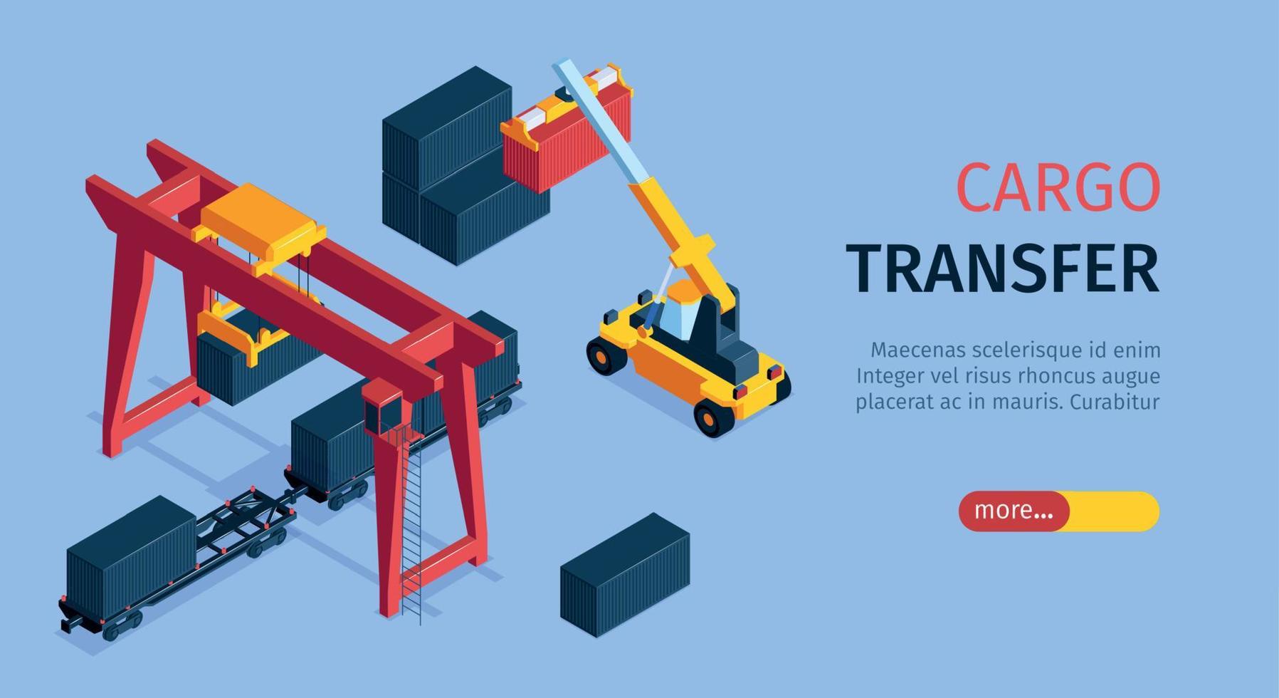 banner horizontal de transferencia de carga vector