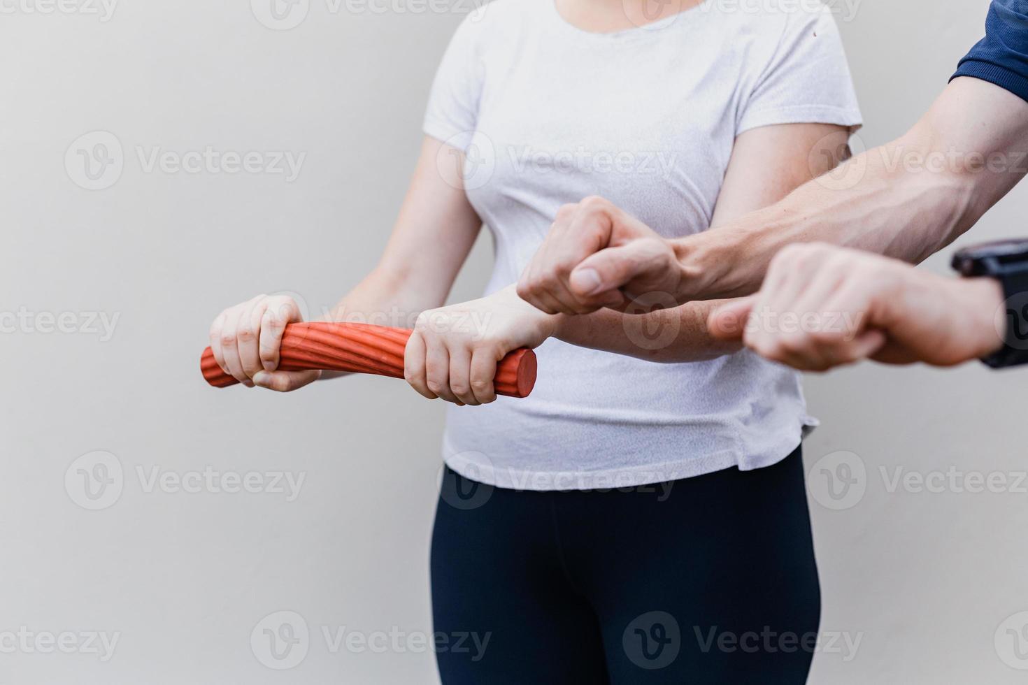 Biokineticist Working With Patient photo