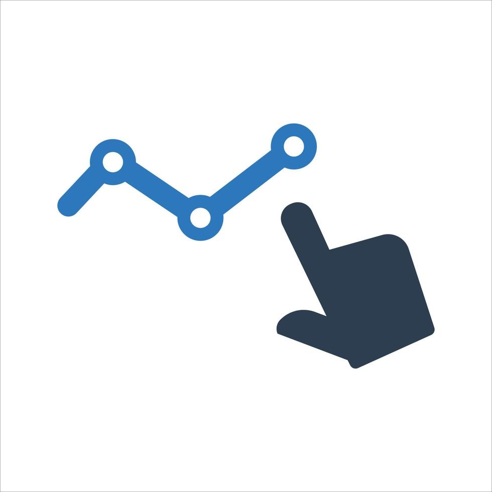 Online marketing report, analysis icon vector