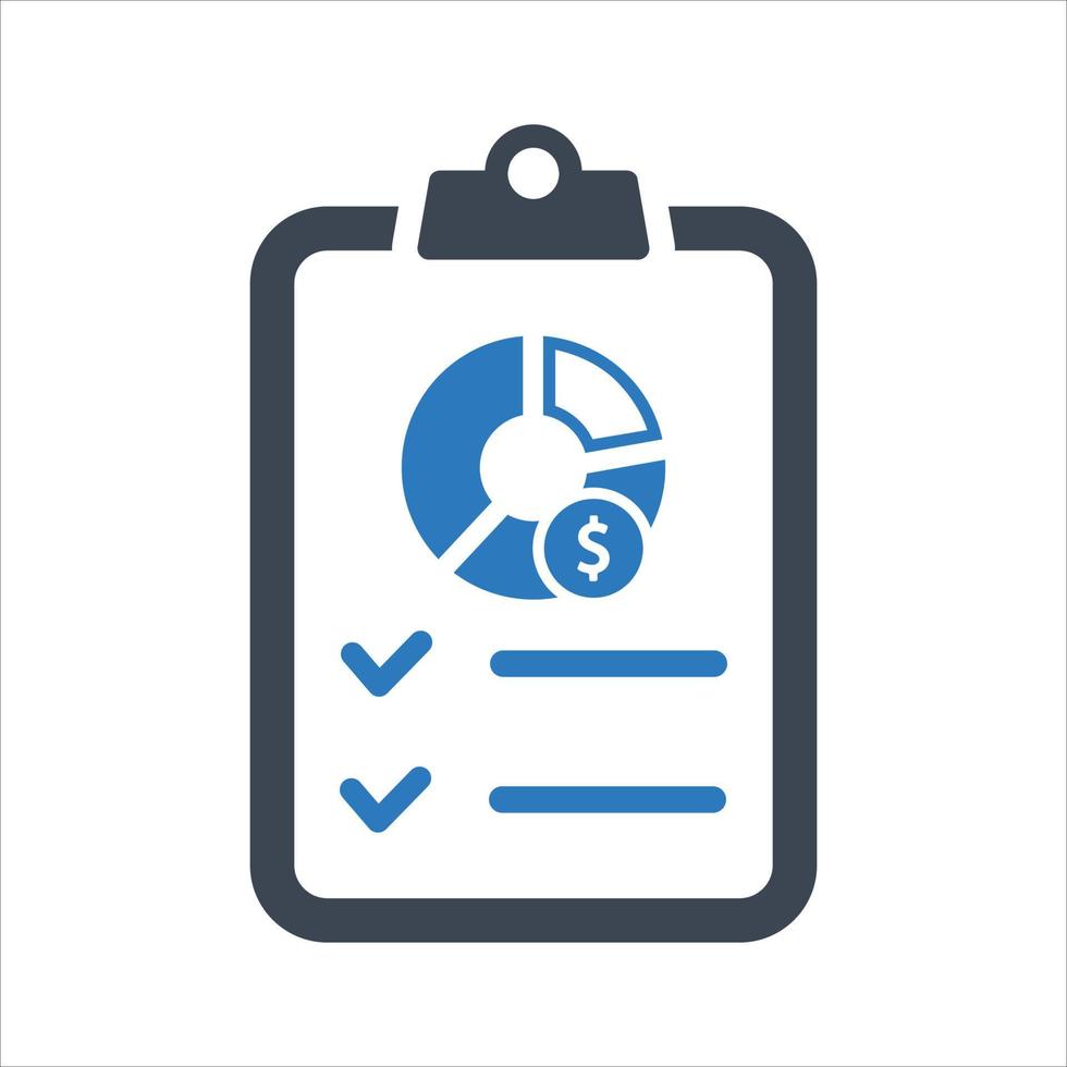 Financial report, financial, pie chart icon vector